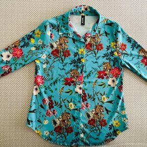 BlackMilk Tropical Tiger Long Sleeve Business Time Shirt